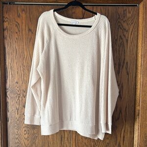 White Birch Soft Cream Crew Neck Sweater